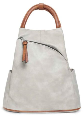 stylx Damen Rucksack Daypack Tasche Umhänge Tasche Schulrucksack Schultertasche für Frauen und Mädchen RFS (grau)