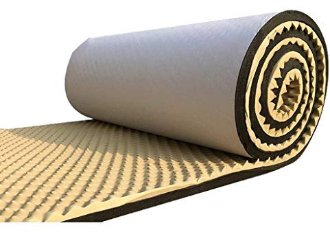 generic Akustische Platten,Studio Professionelle Schallabsorbierende Materialien, Flammhemmende Schallabsorbierende Baumwolle Ein Quadratmeter Schallisolierender Schaum, Orange/Weiß