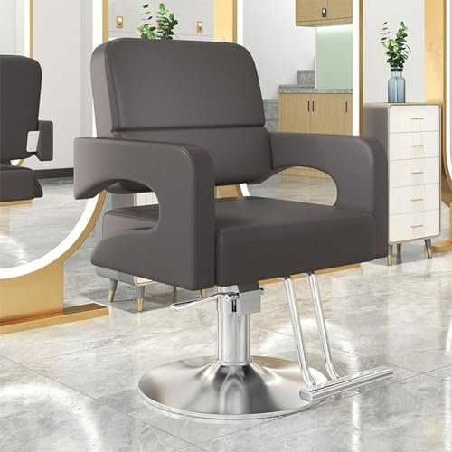 SJKJNK Friseurstuhl,Artist Hand Salon Stuhl für Friseur, Beauty Hydraulischer Styling Friseurstuhl Spa-Ausrüstung mit klassischer Retro-Form,C