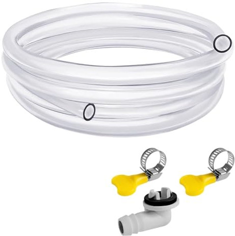 Muuoeou 10Ft Portable Air Conditioner Drain Hose, AC Drain Hose Kit, Drain Hose for Air Conditioner with 3/5 Inch Connector