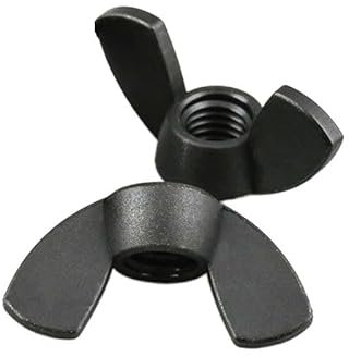 RKODRSMG 2/5/10 Stück Nylon Flügelmuttern Weiß Schwarz Kunststoff Flügelmutter M3 M4 M5 M6 M8 M10 M12(Black,M6-5pcs)