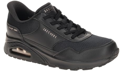 Skechers Donna Uno Banksia Slip-In ALLENATRICE, Black Duraleather/ Mesh, 40 EU