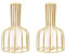 Tyatiyzn 2 Piezas Jarrón Hierro Dorado, Hierro Hidroponico, Florero de Forjado, para Jarron Decorativo para Sala Salon Hogar Escritorio Habitacion.