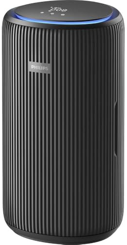 Philips Luftreiniger PureProtect 3200 Serie, Schwarz, für Räume bis 135 m² | CADR 520m³/h, AIR+-App, HEPA NanoProtect-Filter, entfernt bis zu 99,97% Schadstoffe, ultraleise & für Allergiker (AC3221/13)