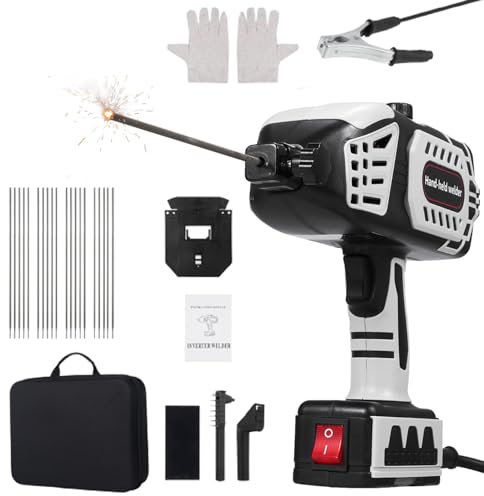 Geevorks Portable Handheld ARC Welder,220V Electric Welding Machine, Stepless Gear Adjustment, with IGBT Inverter and 20pcs Welding Rods,Fits for 2.5-3.2mm Welding Electrodes Rod