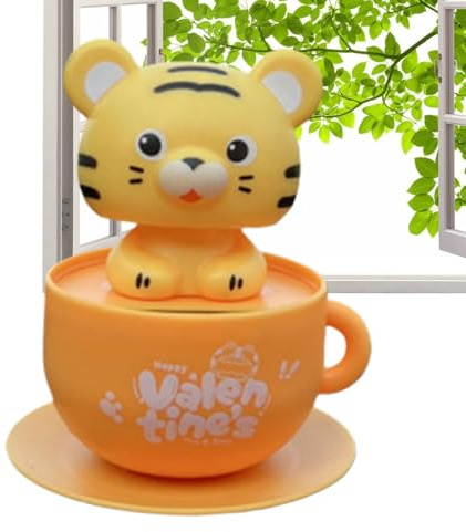 Decoraciones de tablero de coche - Lindos accesorios para el salpicadero del coche, con cabeza oscilante solar, figura de animales para hombres y mujeres, escritorio interior