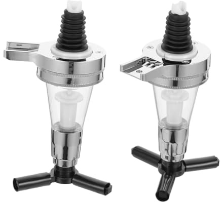 Mobestech 2pcs Wall Mounted Wine Liquor Dispenser Pump Heads Ration Pour Spouts for Precise Drink Mixing Space Saving Alcohol Shot Dispenser Easy to Clean