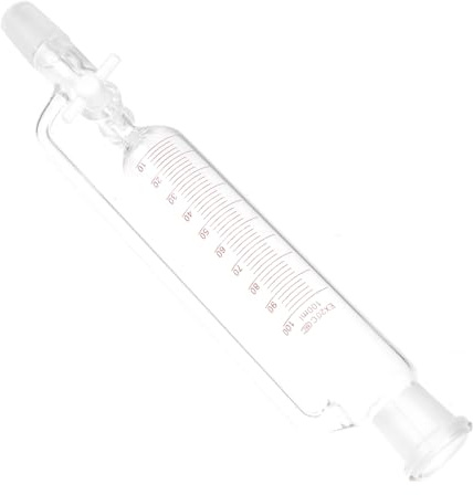 Ciieeo Embudo Separador Cilíndrico De Vidrio Duradero Pistón Ptfe y Base Estable Para Laboratorio Químico Dispositivo De Destilación Segura y Alta Transparencia