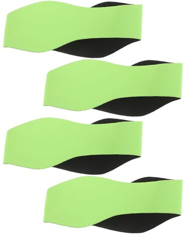 Alasum 4 Pezzi Fascia per Nuoto in Neoprene Protezione Orecchie Confortevole e Traspirante Assorbente Sudore Regolabile per Uomo e Donna Attività Acquatiche Piscina e Doccia Verde