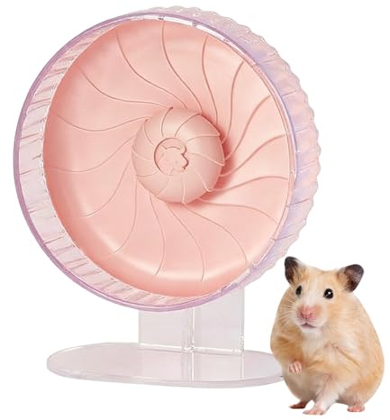 Tyst hjul, hamsterträning, roterande, 20 x 18 cm spinner med höjd, justerbar livsutrustning, berikningstillbehör med roterande löparhjul för Gerbil och möss