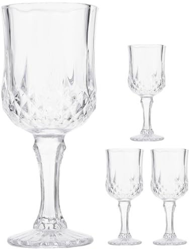 CHICAMPERA Calici da Vino in Vetro 4 Pezzi, Coppe Goblet per Rosso
