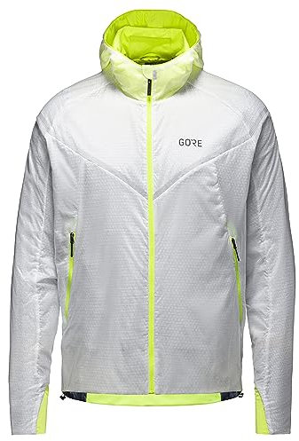 GOREWEAR R5 GORE-TEX INFINIUM™ Giacca insulated, White/Neon Yellow, L
