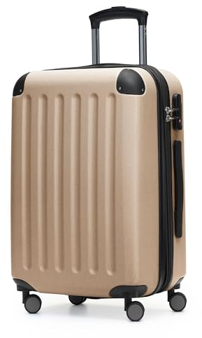 Hauptstadtkoffer Spree – Cabin Luggage, 55 × 35 × 20 cm for All Airlines, Travel Suitcase, Hard Shell Trolley, Carry-On Suitcase, Champagne