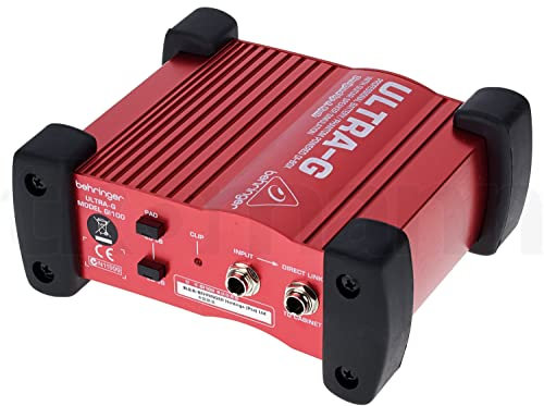 Behringer ULTRA-G GI100 Professionelle batterie-/phantomgespeiste DI-Box mit Gitarren-Lautsprecher-Emulation