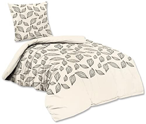 EXKLUSIV HEIMTEXTIL Bettwäsche Baumwolle 2 teilig Reißverschluss Joris Marke 135 x200 cm + 80 x80 cm