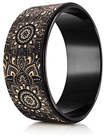 Yoga Design Lab Yoga Wheel | Extra stark, Dharma Rad, umweltfreundlich | intensivere Dehnung, verbessert die Haltung (YDL-Mandala Black)