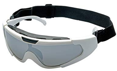 Ravs Alpine Sportbrille Bergbrille Schneebrille Skibrille Schutzbrille Snowboardbrille Silber gespiegeltes mit Band und Bügel