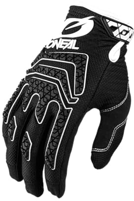 O'NEAL | Fahrrad- & Motocross-Handschuhe | MX MTB DH FR Downhill Freeride | Langlebige, Flexible Materialien, Silikonprint für Grip | Sniper Elite Glove | Erwachsene | Schwarz Weiß | Größe M
