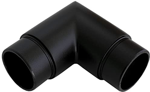 Ecke 90° für Rohr 42,4 x 2 mm schwarz gepulvertEdelstahl Steckfitting Rohrverbinder Rohrbogen Flansch Verbinder