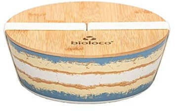 Chicmic Bioloco plant lunchbox rund - blue and brown