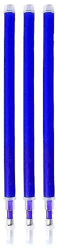 Ersatzminen Tintenroller Basic Nachfüllminen Für Radierbare Kugelschreiber, Sehr Gut Gefüllte Minen, Stift Radierbar, Strichstärke 0,7 mm [3/6/9 Stück] inkl. rot, Blau, schwarz (3 Stk: Blau)