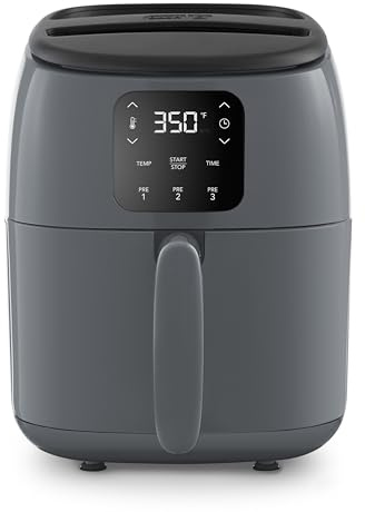 Dash Tasti-Crisp Digital Air Fryer, 2.6 Quart, Grey