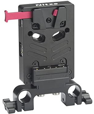 Nitze V Mount Battery Adapter Plate,Power Supply Splitter with 15mm Rod Clamp,One 8V/3A DC, Two 14.8V/3A D-tap, One USB-C PD 3.0 Output Ports