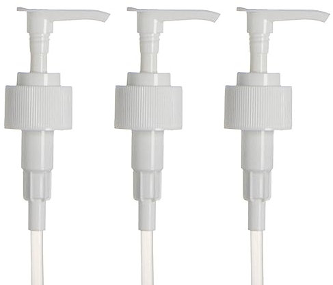 Lot de 3 distributeurs de savon à pompe pélican pour récipient de 5 litres - Convient pour savon, shampooing, après-shampoing, désinfectant, usage commercial et domestique