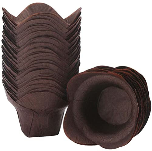 Kichvoe 100pezzi Pirottini Usa e Getta Per Muffin in Stile Lotus Pirottini Per Cupcake Supporti Per Cottura Organizer Per Cottura Di Cupcake