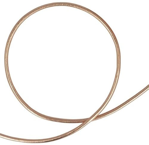 Bobina de cordón de metal sintético rosa dorado – Tamaño 20 x 5 mm