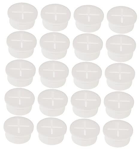 UPKOCH Pasacables de Goma white Tapa para Orificio de Cable 20 Piezas Flexible para Varios Cables Adecuado para Escritorio