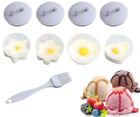 Shurzzesj Cuociuova singole – Cuociuova sode – Cuociuova in camicia, stampo per uova in camicia, stampo in silicone, stampo per uova in camicia, stampo per uova, antiaderente, in silicone