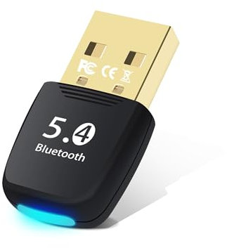 Adattatore Bluetooth PC - 5.4 Bluetooth USB, bluetooth Dongle USB, Chiavetta Bluetooths Adattatori, Low Latency, Plug & Play, con Windows 7/10/8.1/11, per Desktop, Laptop, Auricolari, Tastiera, Mouse