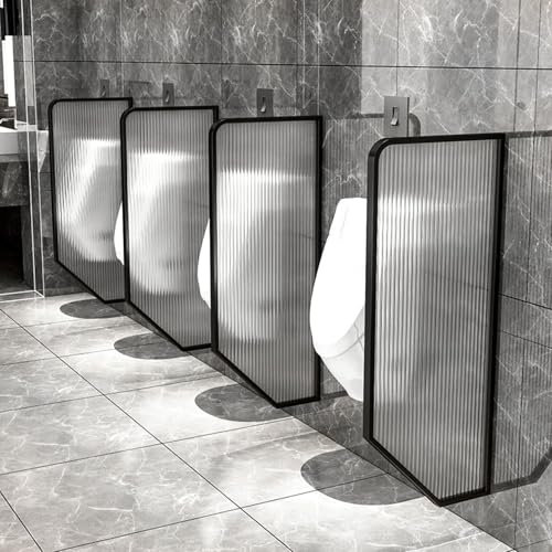 MBBTAG Urinal Trennwand Toilette, Sichtschutz, Wandmontierter Urinal-Trennwand Für Herren, WC Urinal Trennwand, Kreative Trennwand, Geeignet Für Schulen/Einkaufszentren/öffentliche Orte(Schwarz)