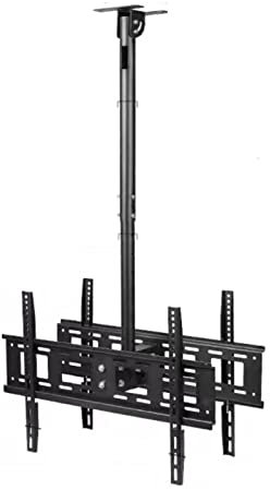 Universal TV Stand, Universal TV Stand Free Standing Tv Stand Rolling TV Stand with AV Shelf Mobile TV Cart On Wheels for 49-75 Inch TVs, Up to 110lbs, Height Adjustable, Max VESA 600x400mm Floor Stan