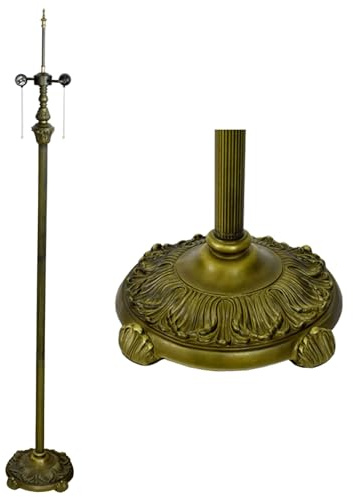 BOTOWI Vintage 2-Licht Stehlampensockel, Tiffany Stil Steh Eck Lampensockel Ersatz Fit für 16-20 Zoll Buntglas Lampenschirme