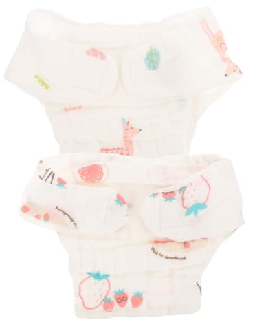 WATIIFUFU Baumwollwindeln Babywindelhosen für Babys Wiederverwendbare 2 Stück aus Atmungsaktiver Gauze Waschbare Zufälliger Stil für Mädchen zum Laufen und Reisen