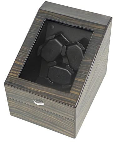 Perfeclan Automatischer Uhrenbeweger für eine Uhr, 3 + 3 Fächer, geräumige dekorative, multifunktionale, drehbare Vitrine für das Wohnzimmer