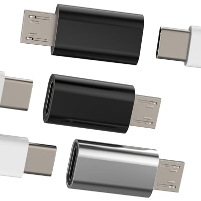 Adapter USB C Buchse auf Micro USB Stecker (Lotde3) Typ C Ladegerät Kabel Anschluss Ladebuchse Synchronisierung Foto Daten Adapter Android Telefon kompatibel mit Samsung Galaxy S7 Edge + Note5