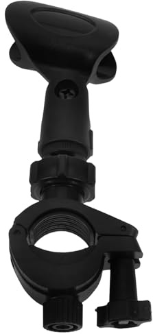 JEWEDECO Lightweight Black Microphone Clip Holder with Rotation Function for Wireless Mic, High Compatibility Plastic Mic Clip Suitable for Recording and Audio Setups