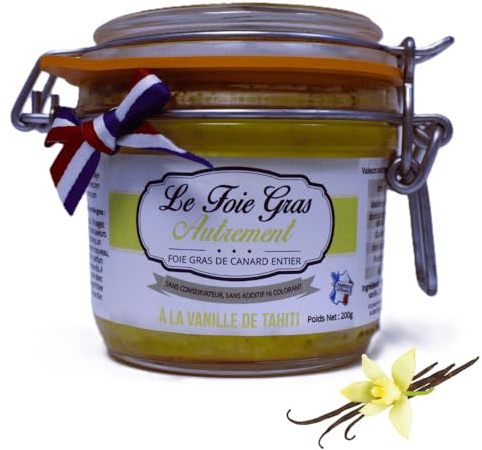 Foie Gras Entenleber – Fruchtige Varianten mit Orange, Feige, Aprikose, Vanille, Trüffel & mehr – Französische Delikatesse – Relais Gourmet – Verschiedene Größen | Tahiti-Vanille 80 g