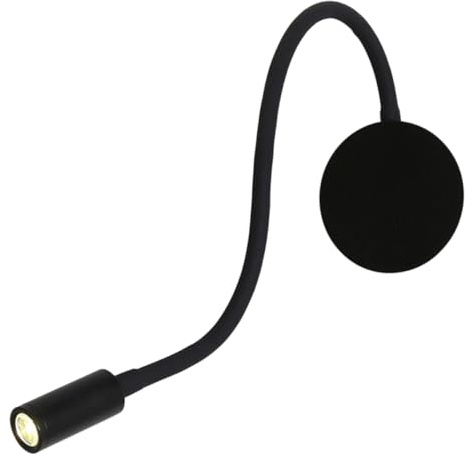 NUOBESTY Flexible Leselampe aus Eisen und Kunststoff mit 360° Drehung Kleine Wandmontierte Leselampe Am Bett für Langanhaltendes Lesen im Schlafzimmer und Arbeitszimmer