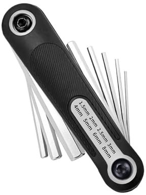 LLINthy Juego de 8 llaves de estrella plegables prácticas juego de llaves hexagonales para un fácil almacenamiento y multiusos para varios trabajos de mantenimiento