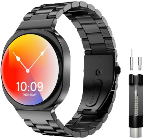 Astorgos Metallarmband kompatibel mit Samsung Galaxy Watch 9/8/8 Classic | Edelstahl, Lückenloses Design, Armband im Business-Stil, Kompatibel mit Galaxy Watch 9 8 40/44mm und Classic 46 mm