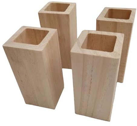 Generisch Möbelerhöhung 4 Stück Betterhöhung Betterhöhungen Sofaerhöhungen Dekorative Holzerhöhung Bett Möbel Sofa Tisch Stuhl Holz Erhöhung Füße(A4-Increase Height 8cm)