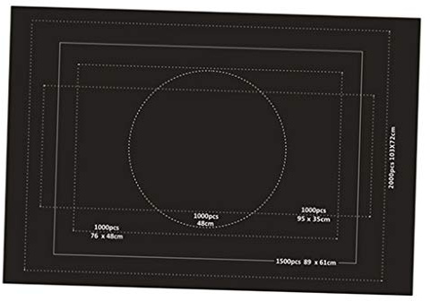 HouseVibe Tapis de Puzzle Rouleau Grand 2000 Pièces Noir, Tapis de Feutre pour Puzzles 1500-3000 Pièces, Accessoire de Stockage et Transport