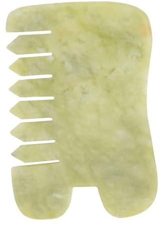 Alipis Gua Sha Gesichtsmassagegerät Jade Schabbrett 9,2x6,1cm Natürliche Jade Für Körper Und Hautpflege Mit Ätherischen Ölen Spa Massage Tool Grün