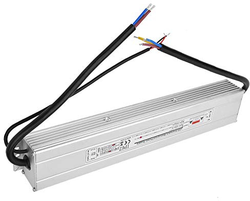 ViaGasaFamido Alimentation à Gradation 300W 12V 25A Driver LED à intensité Variable avec 0-10V SCR Double Mode IP67 pour Bandes Lumineuses LED éclairage de Bureau Commercial Boîtier en Alliage