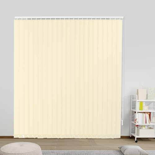 Jalousien Lamellenvorhang Lamellentür, Vertikaljalousien Innen 179° Drehbaren Design, Jalousie Komplettset für Zuhause, Schlafzimmer, Wohnzimmer und Büro, 180 * 200cm (Weiß)