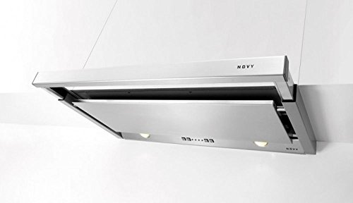 NOVY Hotte 510 m³/h, 58 dB, encastrée, acier inoxydable, blanc, acier inoxydable